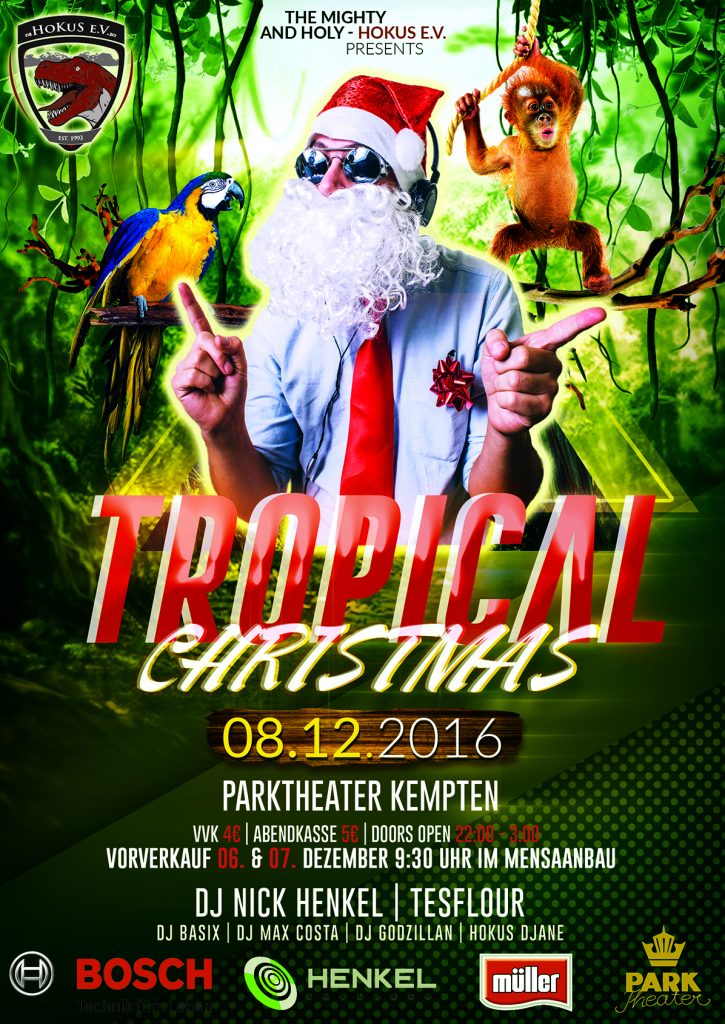 Tropical Christmas Party Plakat